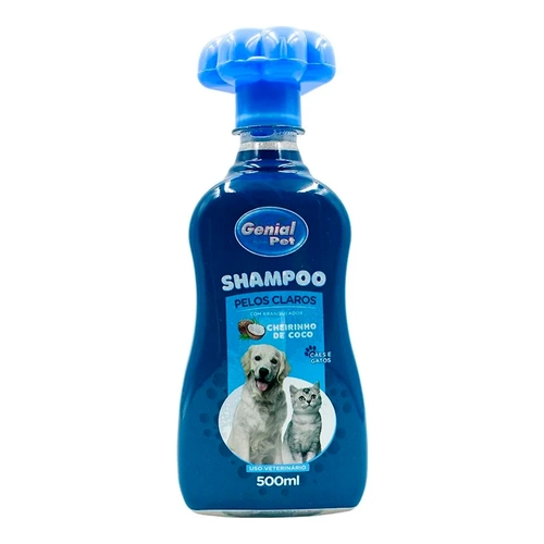 Shampoo Genial Pet - Pêlos Claros Cheirinho de Coco 500ml