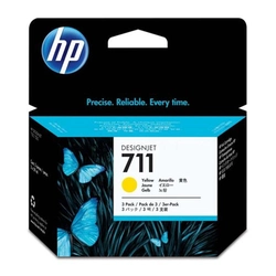 Pacote De Cartuchos Hp 711 Amarelo Pluk 29ml Com 3 Unidades - Cz136ab