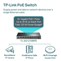 Switch Tp-link Gigabit Easy Smart 10/100/1000 C/ 10 Portas (sendo 8 Poe) -Tl-sg1210mpe