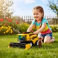 Brinquedo Trator Colheitadeira Fazendeiro Carrinho Cor Verde