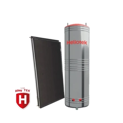 Kit Aquecimento Solar Vertical - 400 Litros - Alta Pressão p/ Água Agressiva - Reservatório INOX 316L  - HELIOTEK