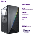 Computador B300 Core I3 10100 3.6ghz Memória 16gb Ddr4 Ssd 256gb Fonte 200w  Linux Ubuntu