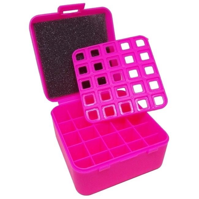 Caixa Porta Munição 25 Cartuchos 12GA (Com Adaptador p/ 20GA - 36GA)