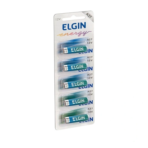 Elgin Bateria Alcalina 27a 12v Blister C/ 5 Pcs