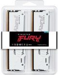 Kit Memória Kingston Fury Beasy White 64GB (2x32GB) 6400MT/s DDR5 CL32 -39 1.4V - KF564C32BWAK2-64
