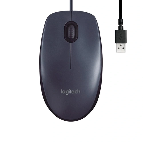 Mouse Óptico Logitech M90, USB 2.0, 1000 DPI, Preto - 910-004053