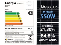 Painel Solar Fotovoltaico Painel Jam72s30-550/mr 550w Deep Blue 144 Cel Mono Half Cell 21,3% Eficiencia