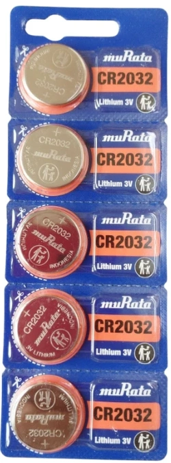 CR2032 Murata - 3V Lithium cartela c/5un.
