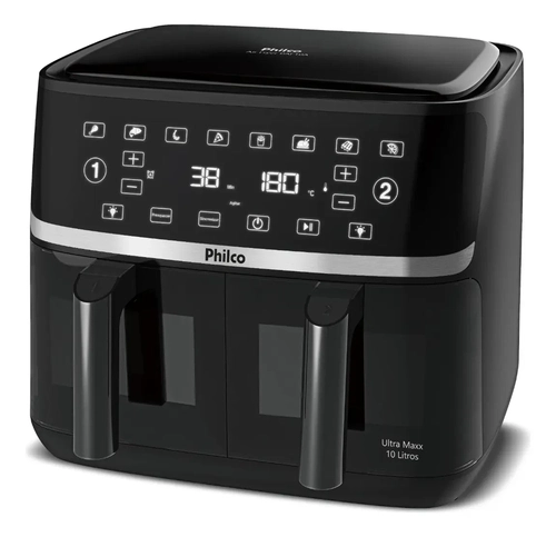 Fritadeira Air Fryer Philco 10l Cesto Duplo 2000w Paf10a
