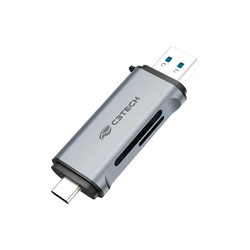 Hub Leitor De Memoria C3tech Sd/tf Usb-usb-c - Hu-l50gy