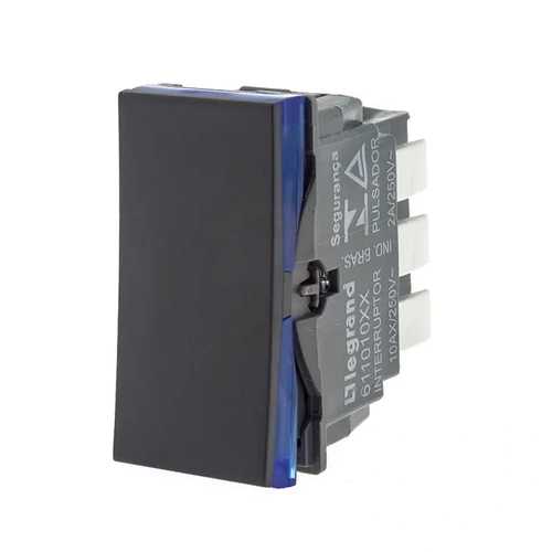 Modulo Interruptor Legrand Pial Plus+ Paralelo 10a 250v B.automatico Preto  611011pt
