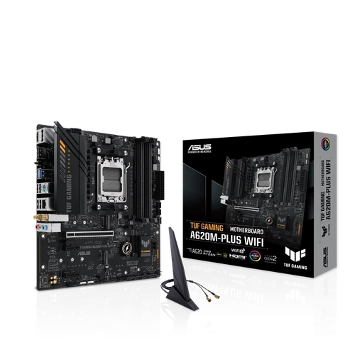 Placa Mãe Asus TUF Gaming A620M-Plus, Wi-Fi, AM5, DDR5, mATX, Bluetooth - 90MB1F00-M0EAY0