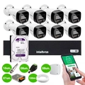 Kit 8 Câmeras Intelbras VHD 1220 B G8 Full Color Bullet Full HD 1080p Multi HD IR 20m + DVR Intelbras MHDX 1308 8 Canais Multi HD + HD 1TB