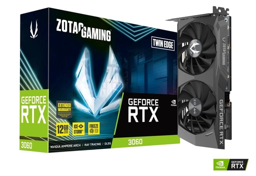 Placa de Video 12GB RTX3060 Zotac Twin Edge Dual Fan - ZT-A30600E-10M