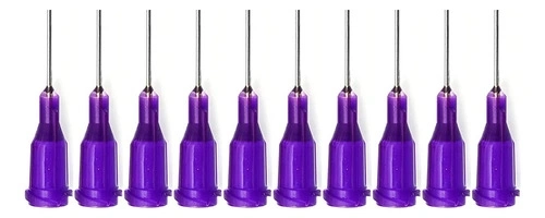 Kit 10 Agulhas Aplicadoras De Cola 21gauge Purple