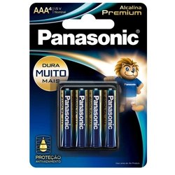 Pilha AAA Alcalina Premium Panasonic com 4 Lr03egr/4b96