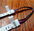 Emenda Com Conector Rápido Para Fita LED RGB - Sem Solda - Com Cabo