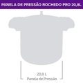Panela De Pressão De Alta Capacidade Rochedo Pro 20l