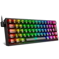 Teclado Gamer Mecânico Redragon Fizz Clear Preto K617ctb RGB