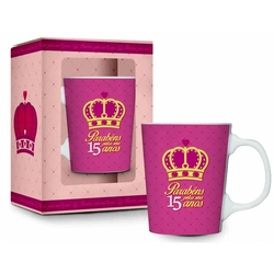 Caneca de Porcelana Premium 15 Anos 280ml - BRASFOOT
