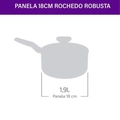 Panela Rochedo Robusta Grafite 18cm - Cxm / 4