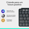 Teclado Bluetooth Logitech Keys-To-Go 2, Ultraportátil, Grafite, 920-012867