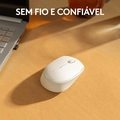 Mouse Óptico Logitech M170, Sem Fio, DPI 1.000, 3 Botões, Branco - 910-004940