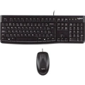 Kit Teclado e Mouse Com Fio Usb Logitech Mk120 Preto