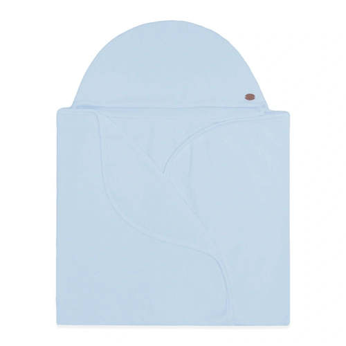 Maxi Toalha de Banho com Capuz Azul Bebê