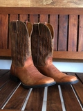 Bota Country Masculina com Detalhes em Bordado Laranja Tamanhos 37,39,41