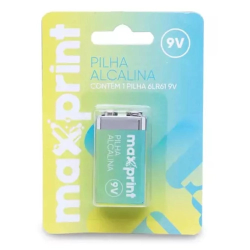 Pilha Alcalina 9V - Maxprint