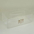 Caixa Luvas/Papel/máscara Cristal - Logo alto relevo inicial ou desenho