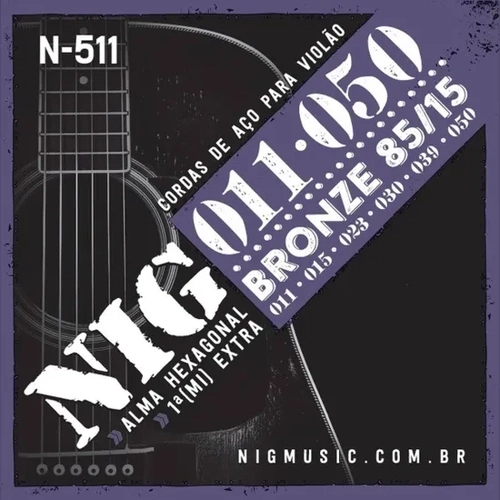ENCORDOAMENTO 011 PARA VIOLAO ACO BRONZE NIG N511