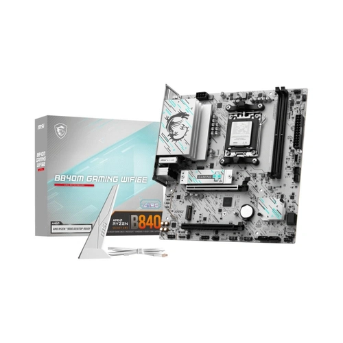 Placa Mãe MSI B840M GAMING WIFI6E, Chipset AMD B840, Socket AM5, DDR5, mATX, PCIe 4.0