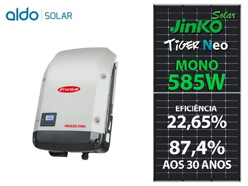 Gerador De Energia Solar Fronius Ondulada Romagnole Fronius Gf 17,55kwp Jinko Tiger Neo Mono 585w Symo 15kw 2mppt Trif 3