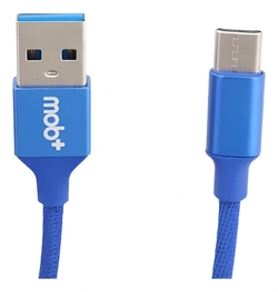 Cabo Usb Tipo-c 2 Metros Nylon Trançado Azul Cor Azul-escuro