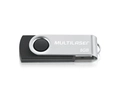 Pen Drive 8GB Multi Twist, USB 2.0, Preto e Prata - PD587