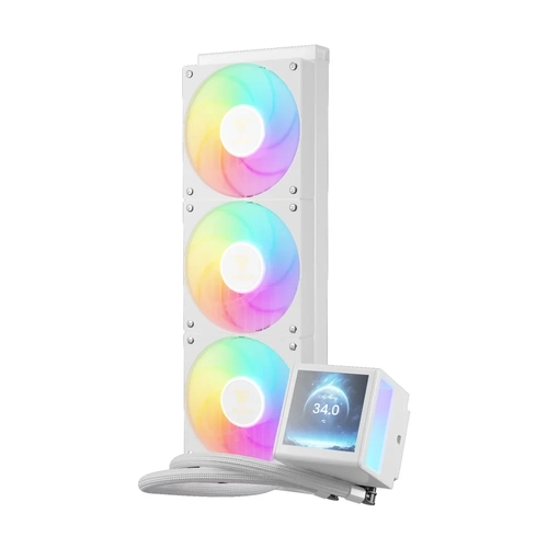 Water Cooler Gamdias Chione P5-360 RGB 360mm com Display LCD - Branco