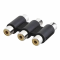Adaptador Emenda Rca Tripla Femea (pct C/ 10 Peças) Ref. Le-5583