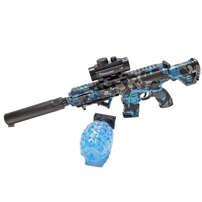 Rifle Elétrico M416 de Gel Orbeez - Leão (Azul)