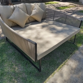 Chaise  140cm em Corda Náutica e Alumínio Epóxi Maldivas