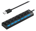 Hub Usb Cabo Extensor Régua Usb 2.0 7 Portas High Speed Hd Pen Drive Pc