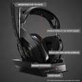 Headset Astro, Gaming A50 + Base Station Gen 4 com Áudio Dolby/Dolby Atmos, Preto/Dourado, Sem Fio - 939-001681