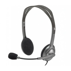Headset Logitech H111 Analógico Estéreo Cinza - 981-000612-c