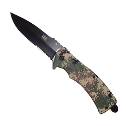 Canivete Com Pederneira Camuflado Digital Areia (SLK-D02)