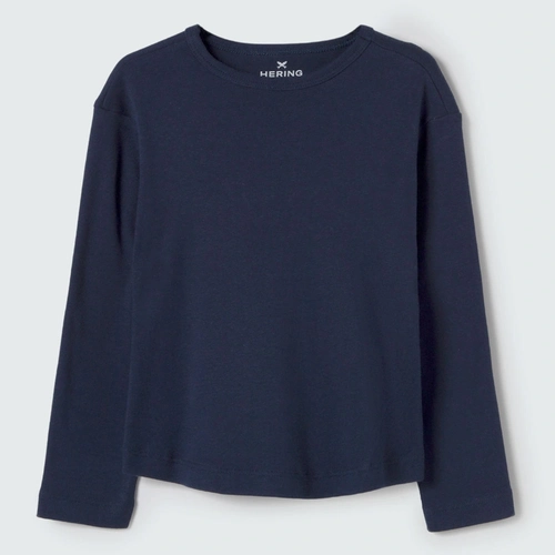 Blusinha Manga Longa Básica Marinho Hering - Feminina