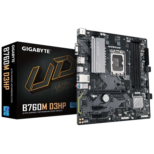 Placa Mãe Gigabyte B760M D3HP, Rev. 1.0, Chipset B760, LGA 1700, MATX, DDR5