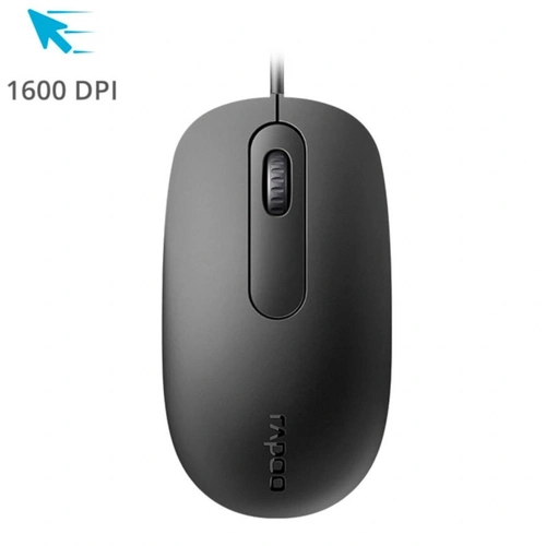 Mouse Rapoo Com Fio N200 1600dpi - Ra016 Preto