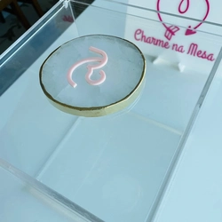 Caixa Seringas da semana Quartzo  - Logo alto relevo inicial ou desenho