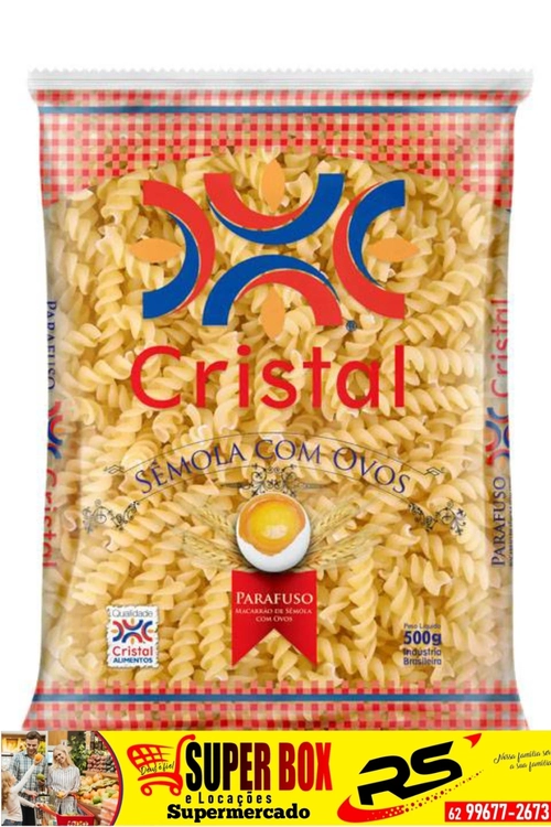 Macarrão Cristal Sêmola com Ovos Parafuso  500g